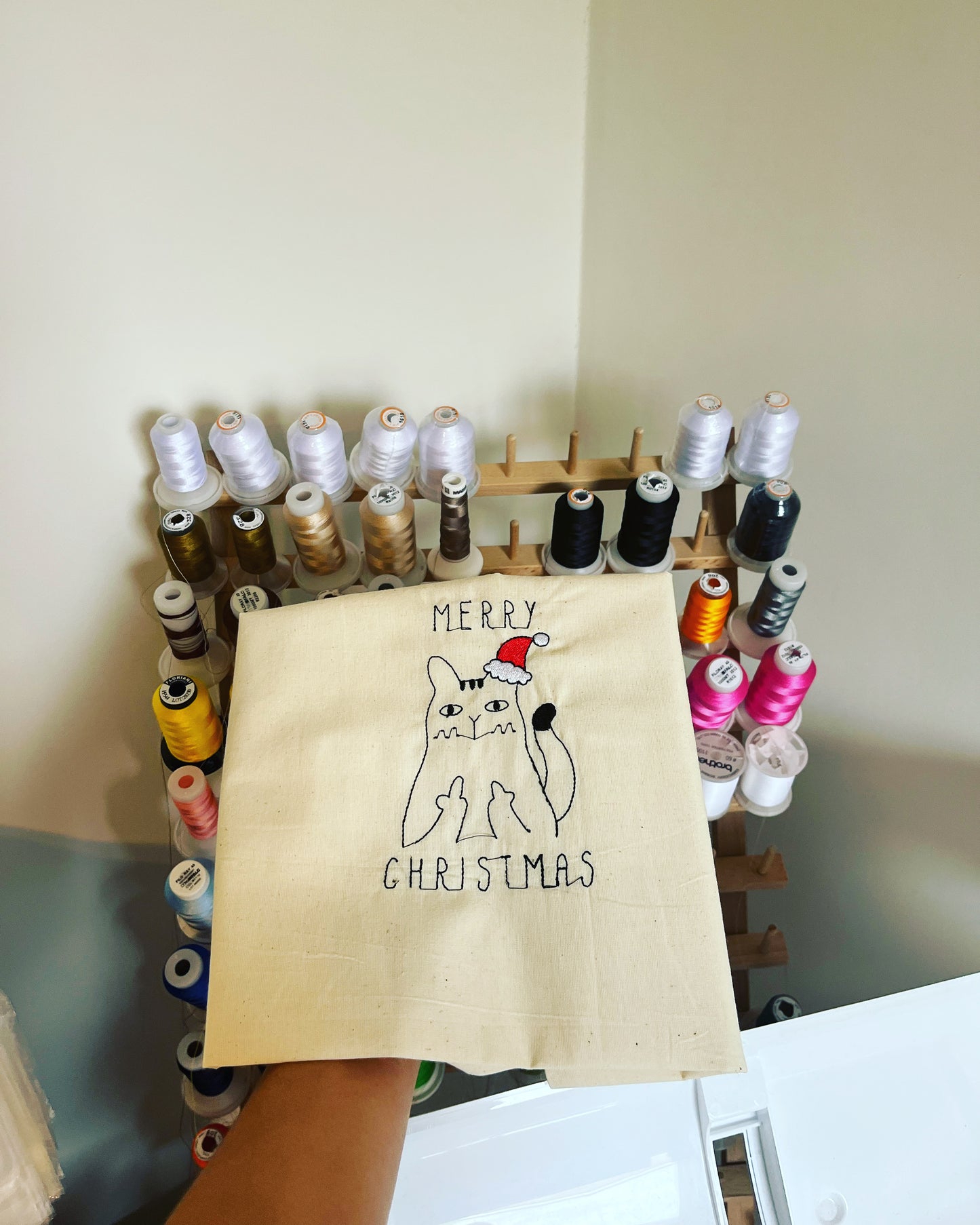 Santa Cat Tote Bag