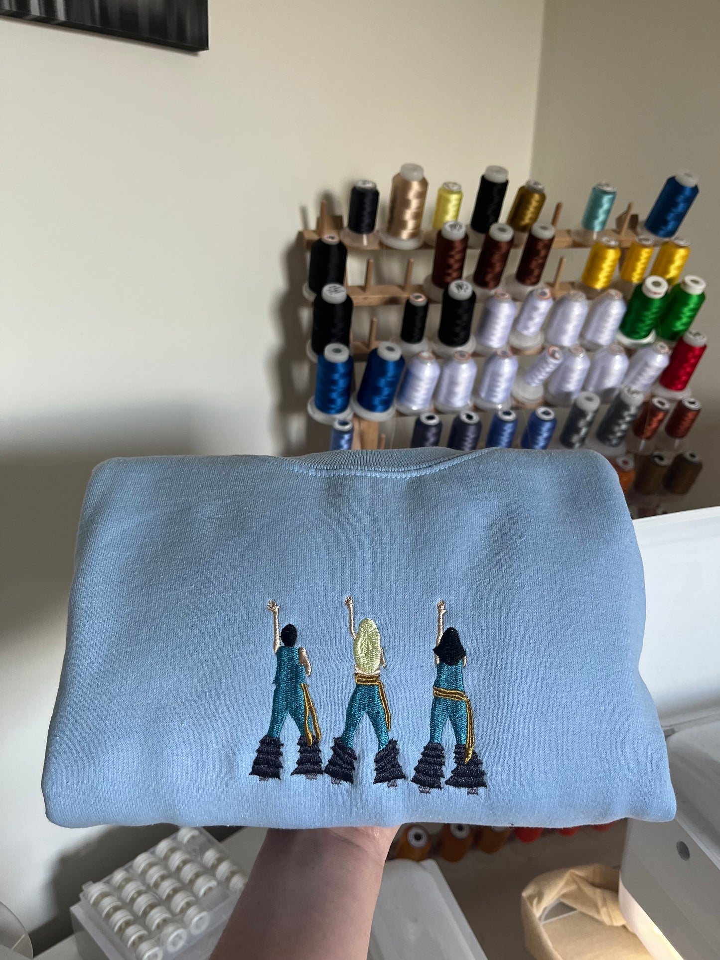 Three Ladies Embroidery Sweatshirt