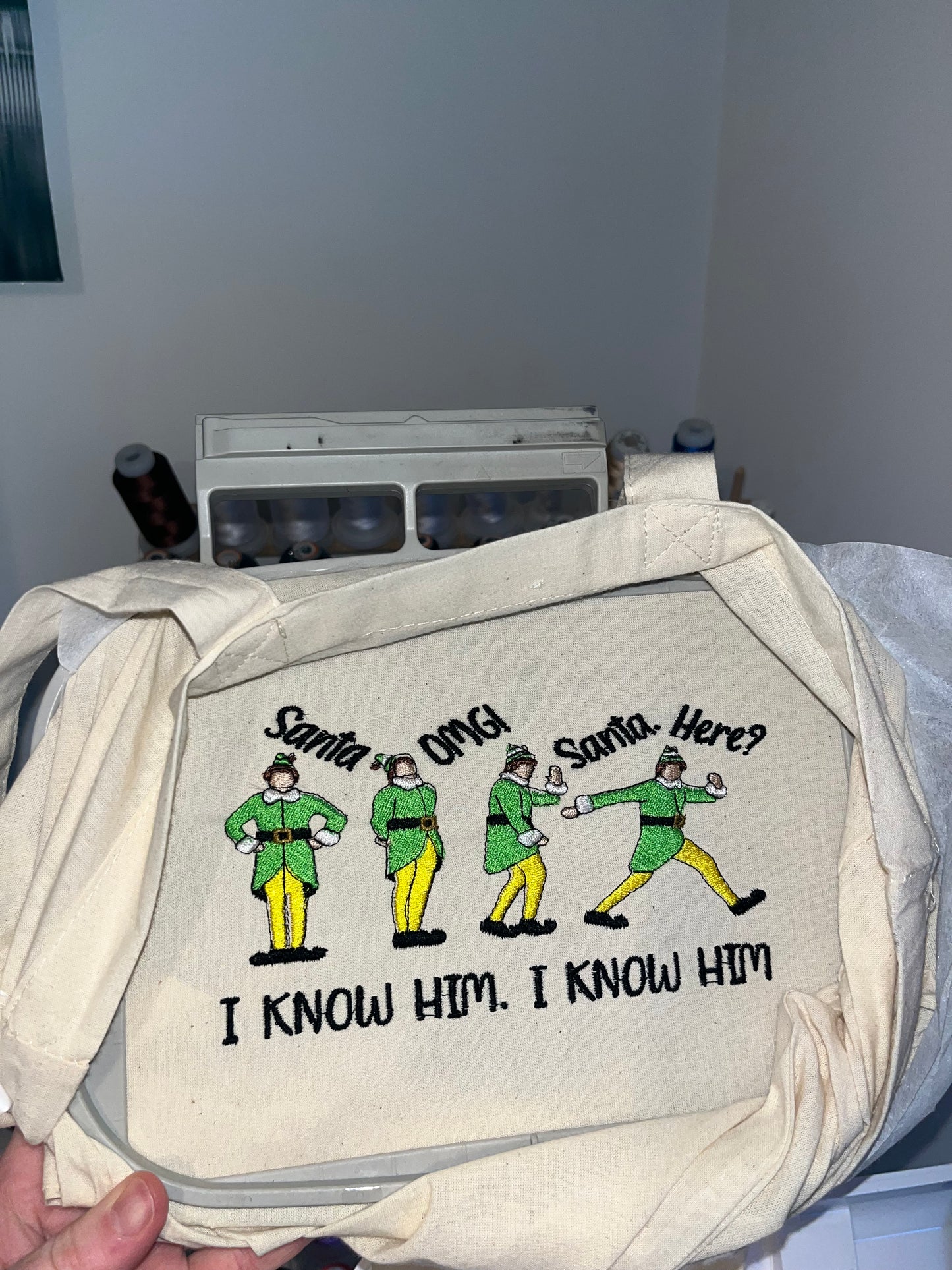 Santa I Know Him Tote Bag