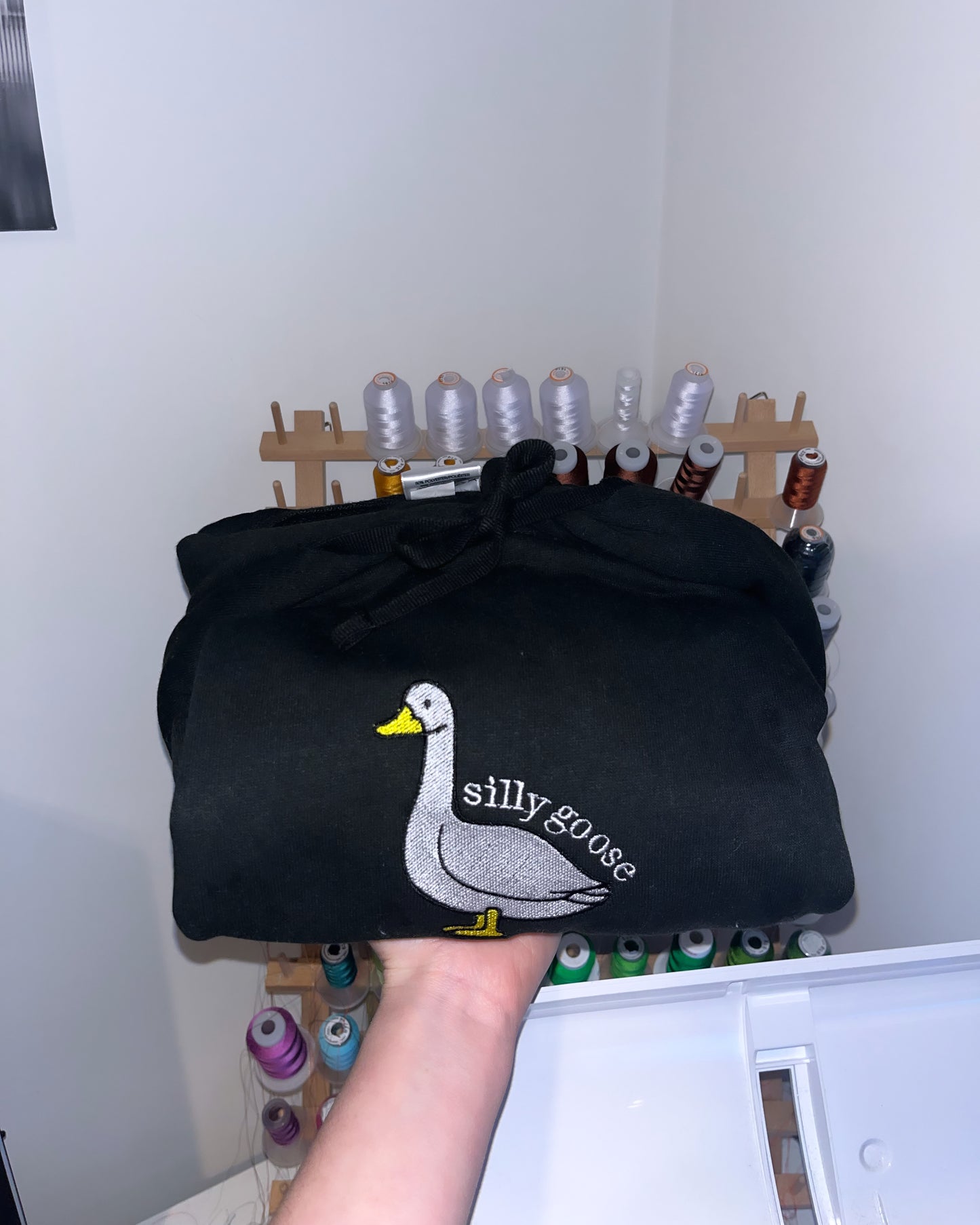 Silly Goose Embroidery Hoodie