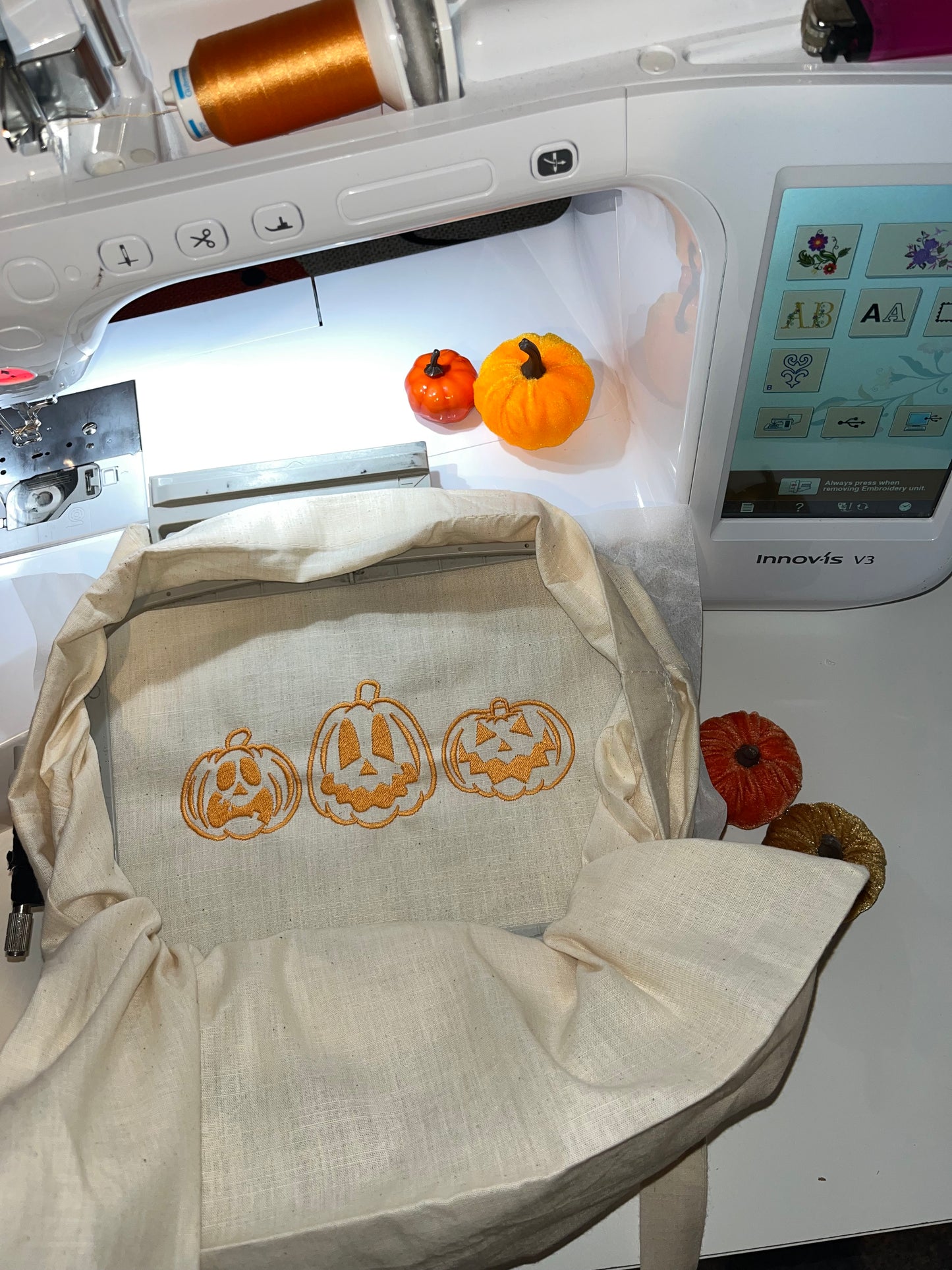 Three Pumpkins Tote Bag