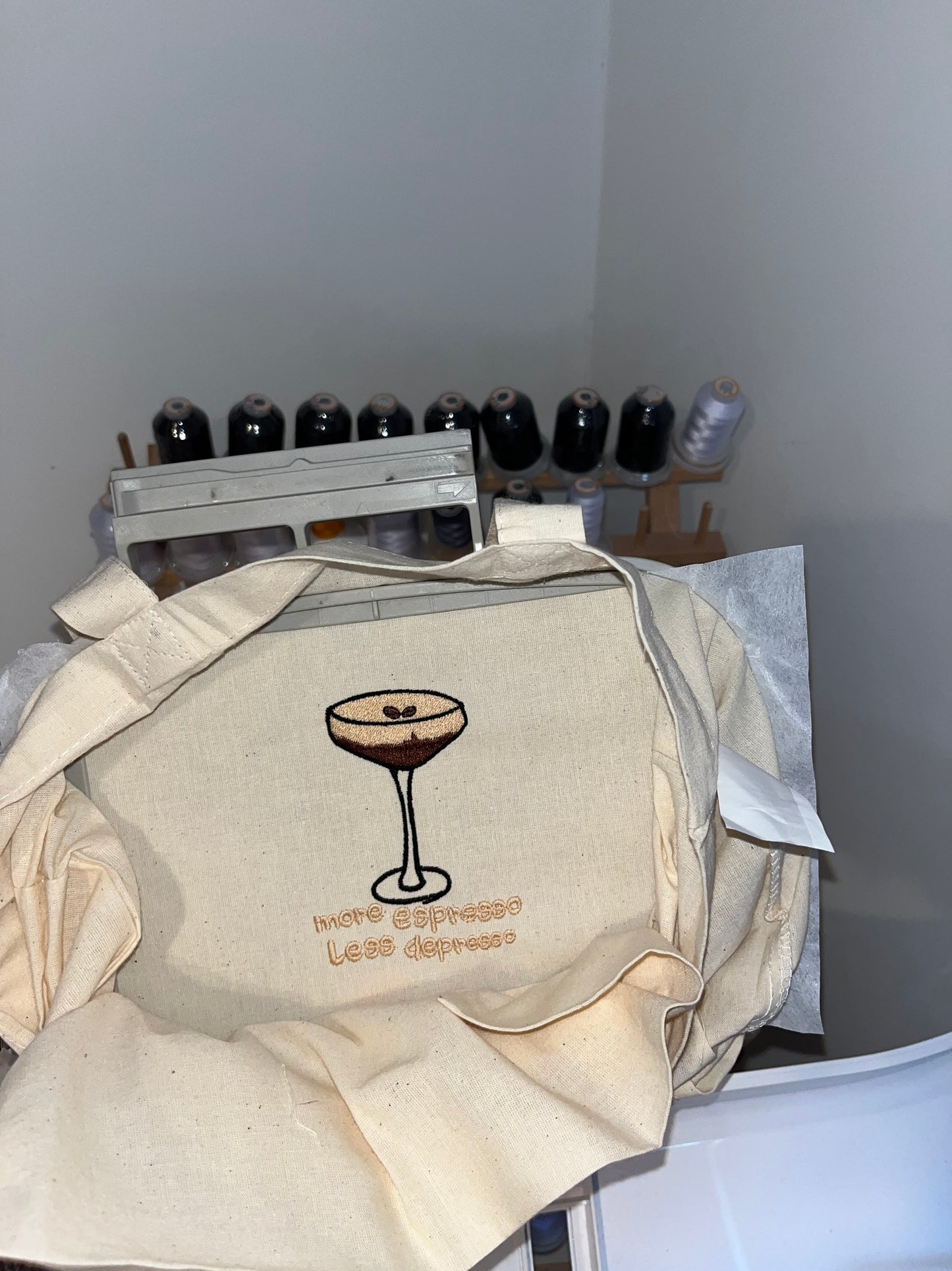 More Espresso Less Depresso Tote Bag