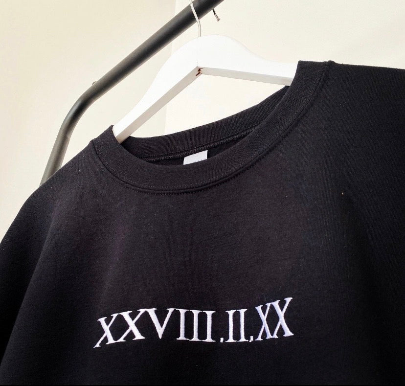 Roman Numerals Dated Sweatshirts