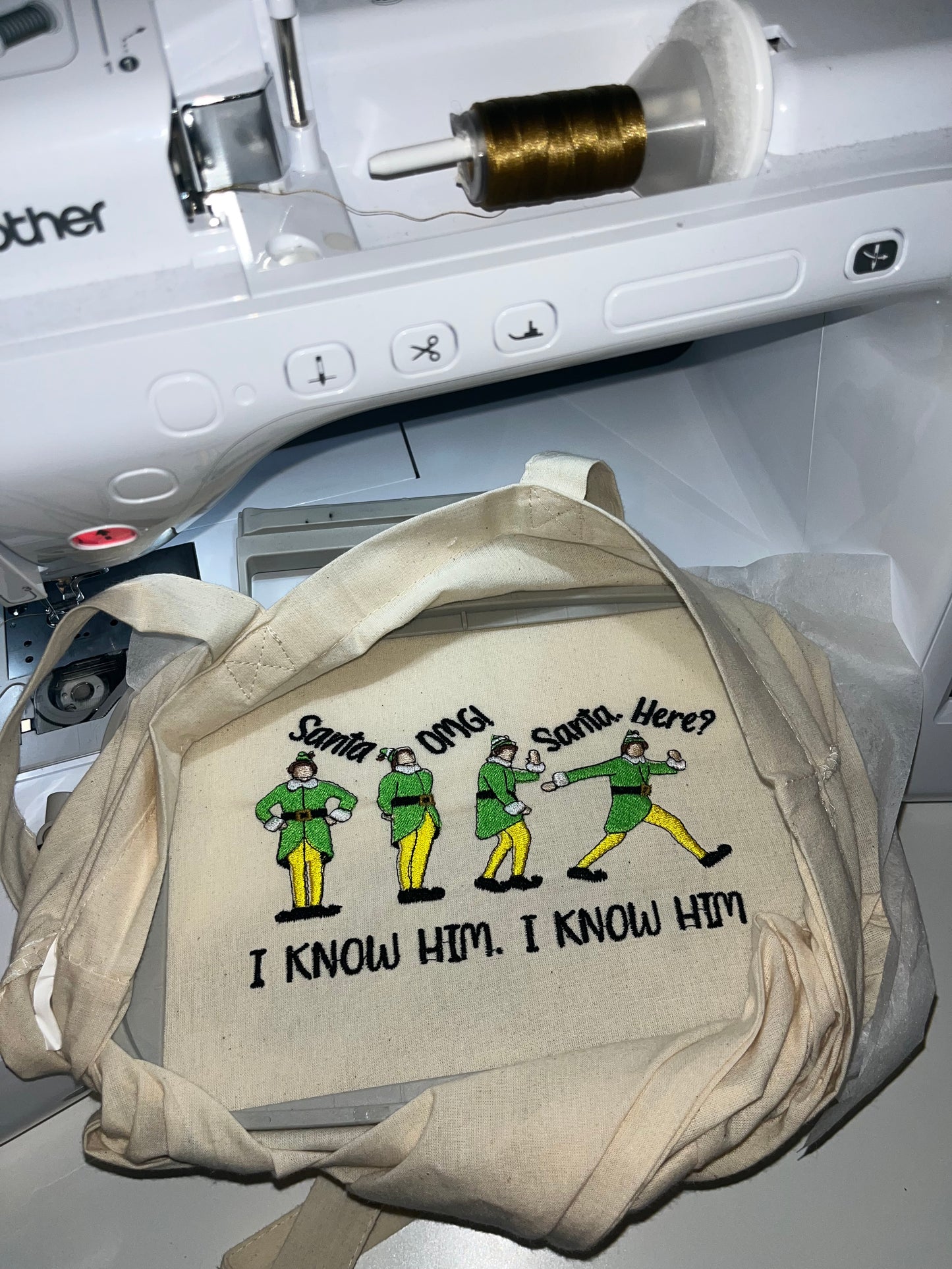 Santa I Know Him Tote Bag