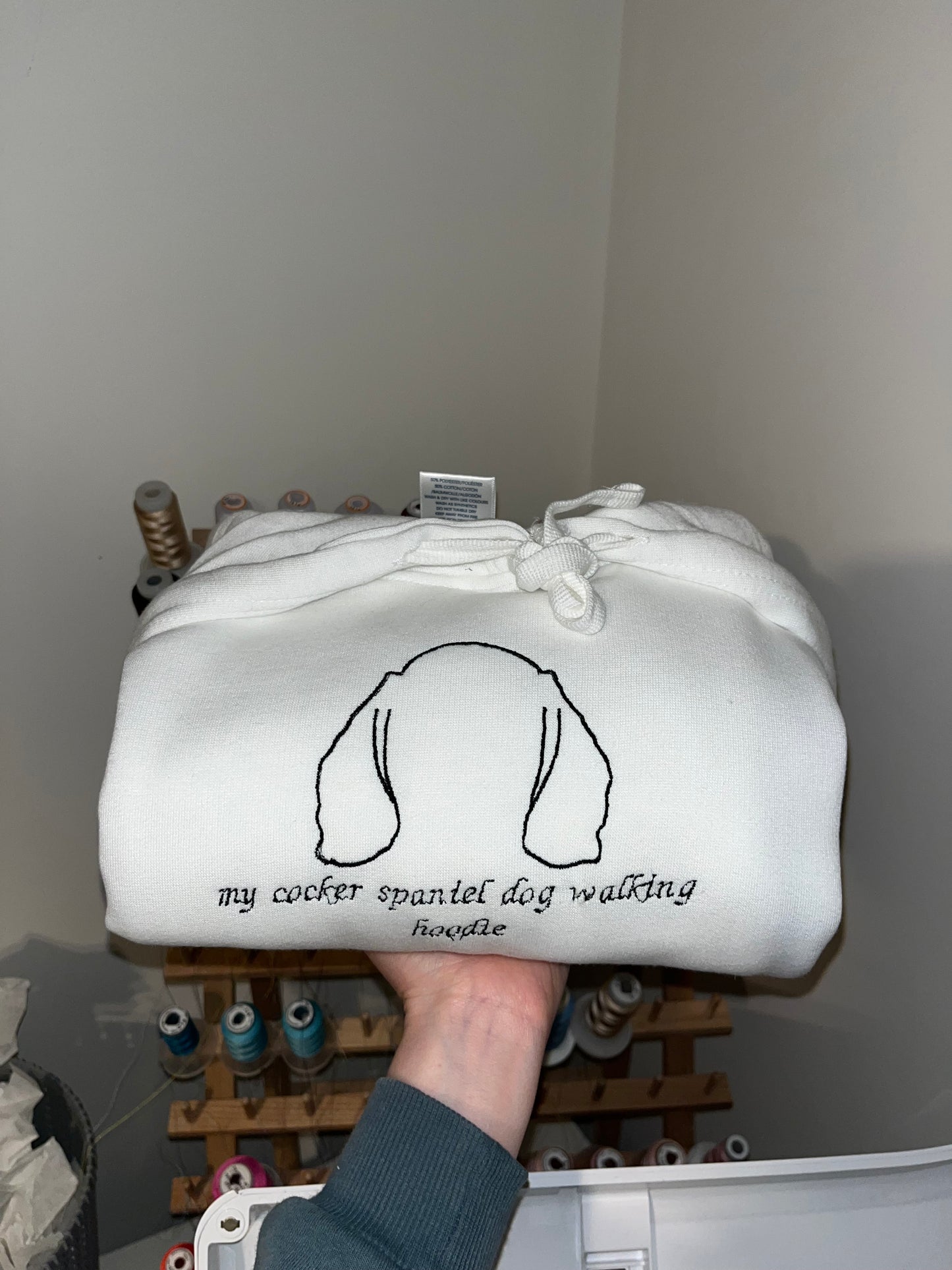 Dog Embroidery Walking (Change Breed) Hoodie