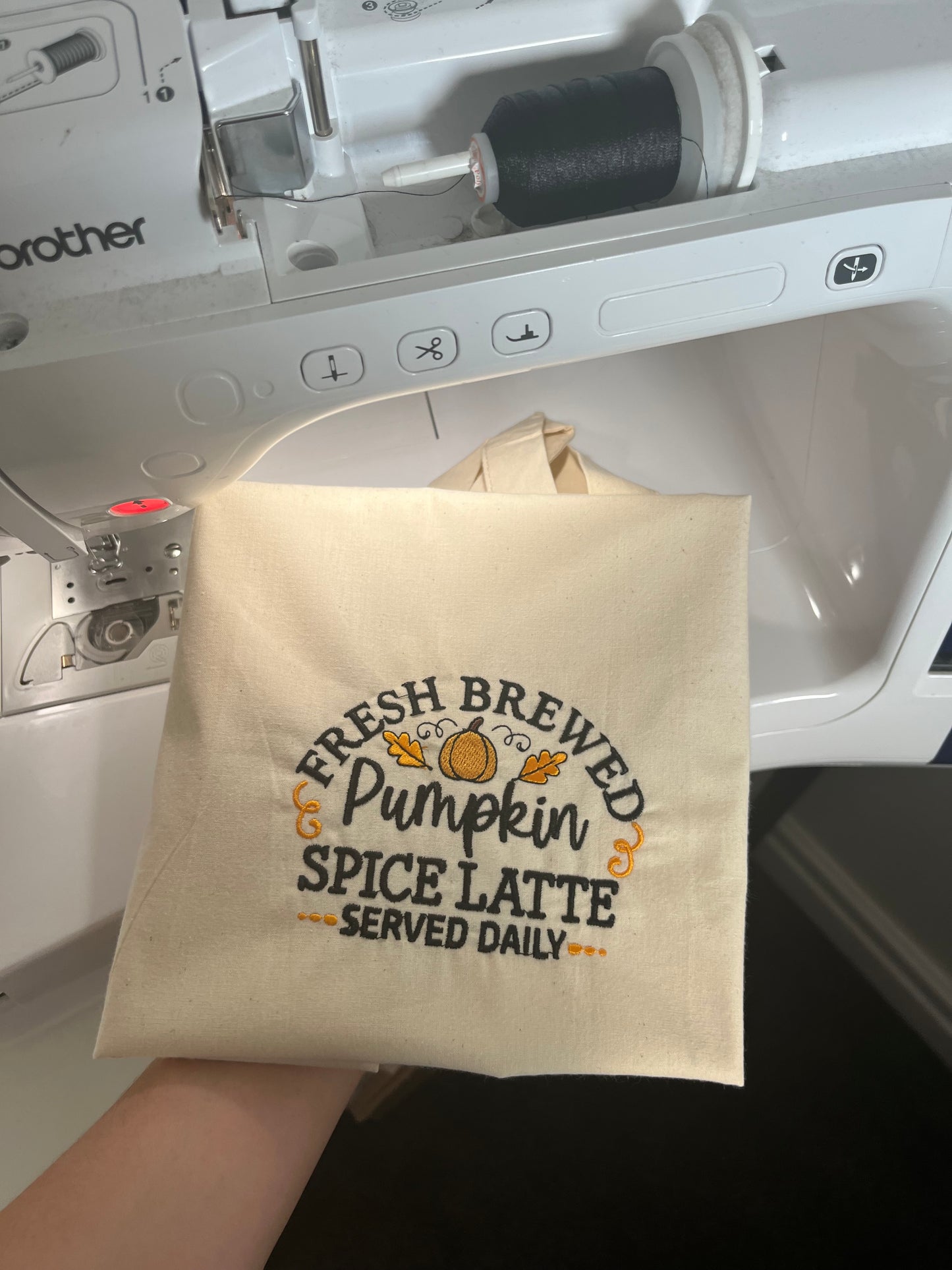 Spiced Latte Pumpkin Tote Bag