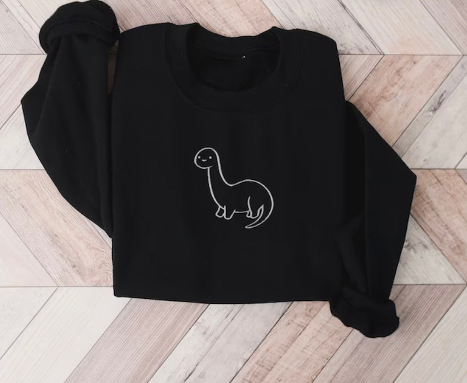 Embroidery Dinosaur Sweater