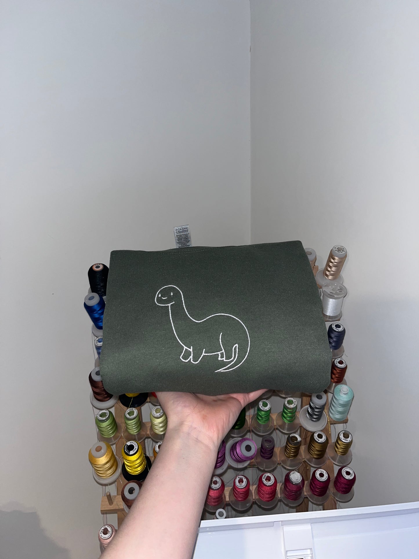Embroidery Dinosaur Sweater