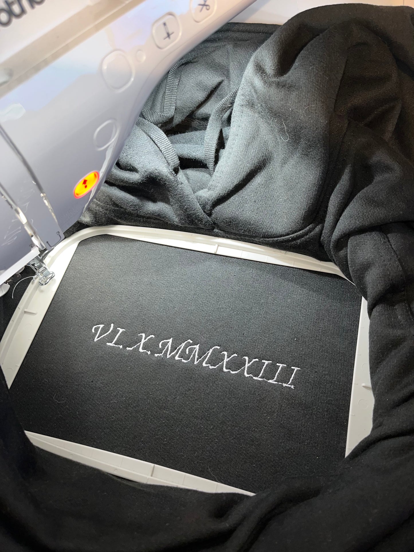 Roman Numerals Dated Hoodies & Initial Sleeve