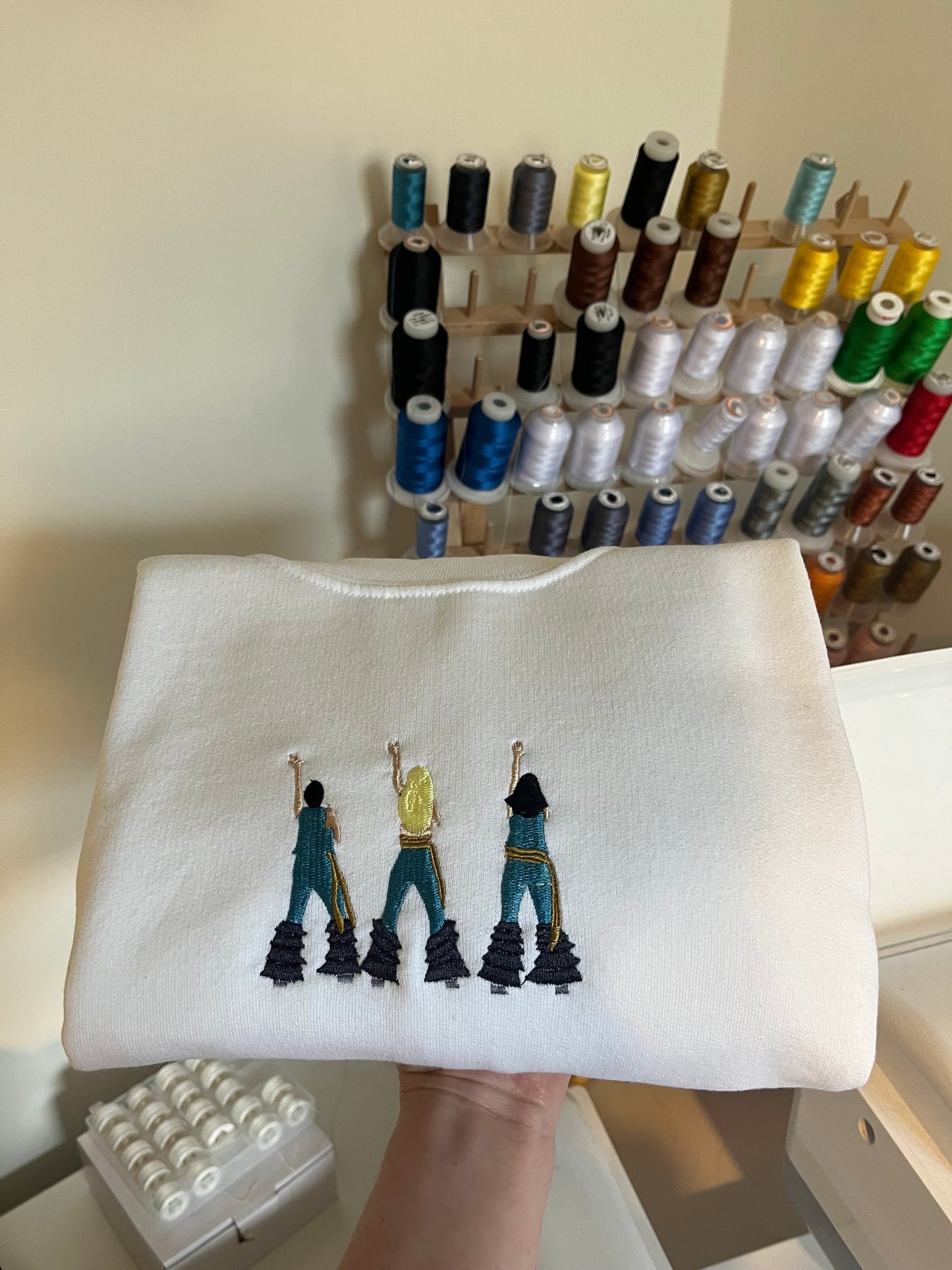 Three Ladies Embroidery Sweatshirt