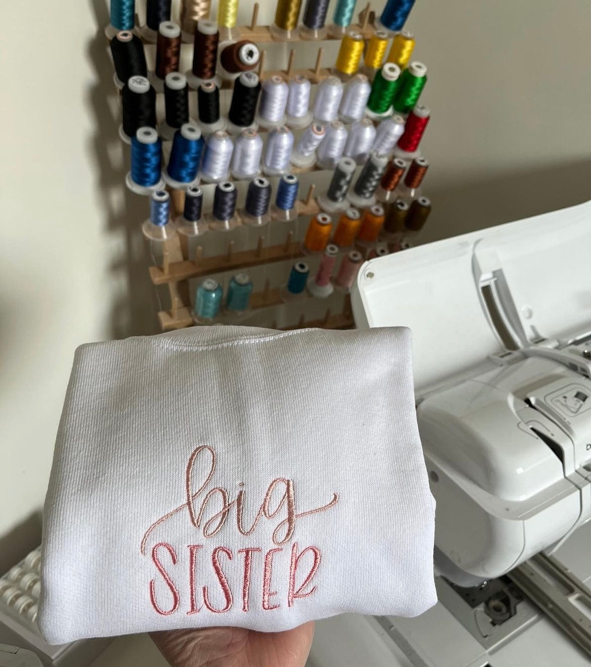 Big Sister Embroidery Sweatshirt