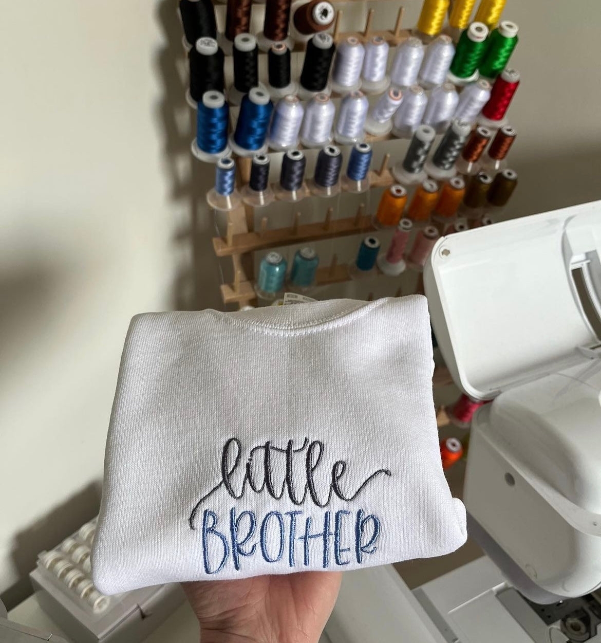 Little Brother Embroidery Sweatshirt