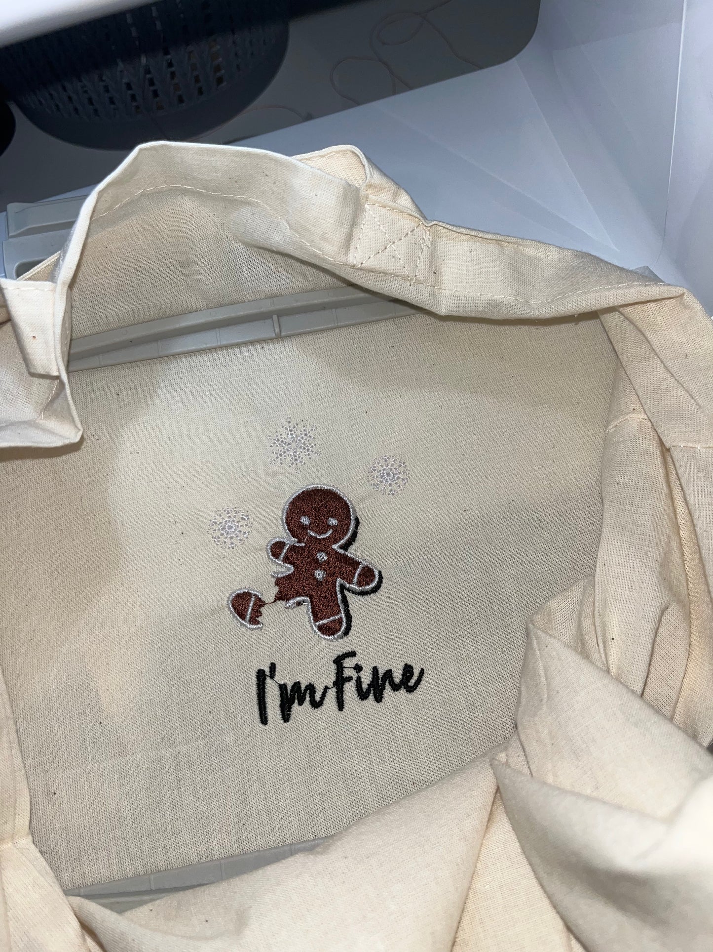 I’m Fine Gingerbread Tote Bag