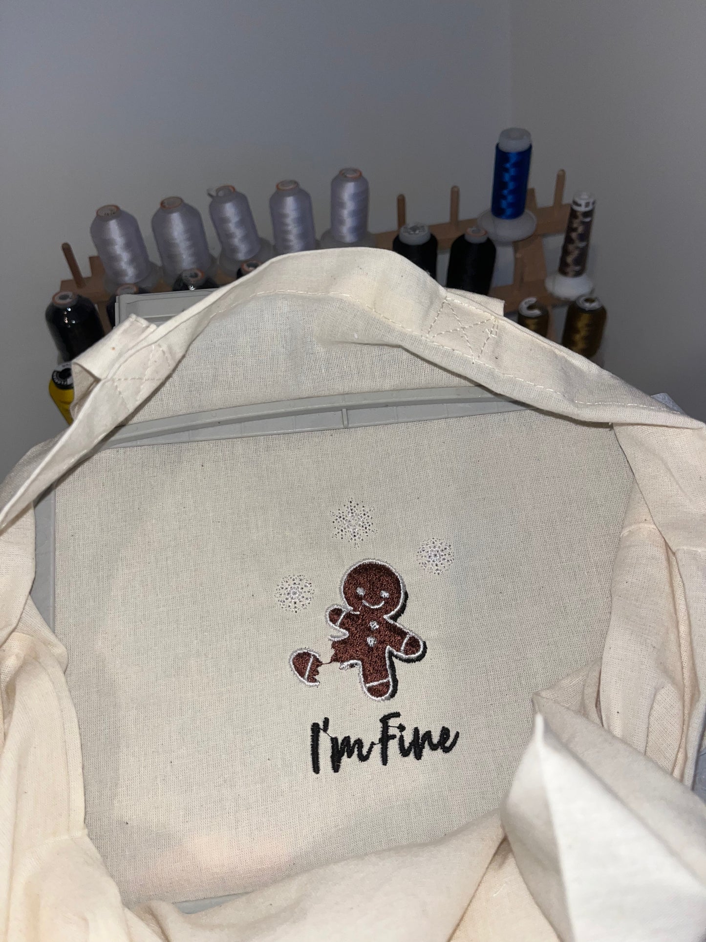 I’m Fine Gingerbread Tote Bag