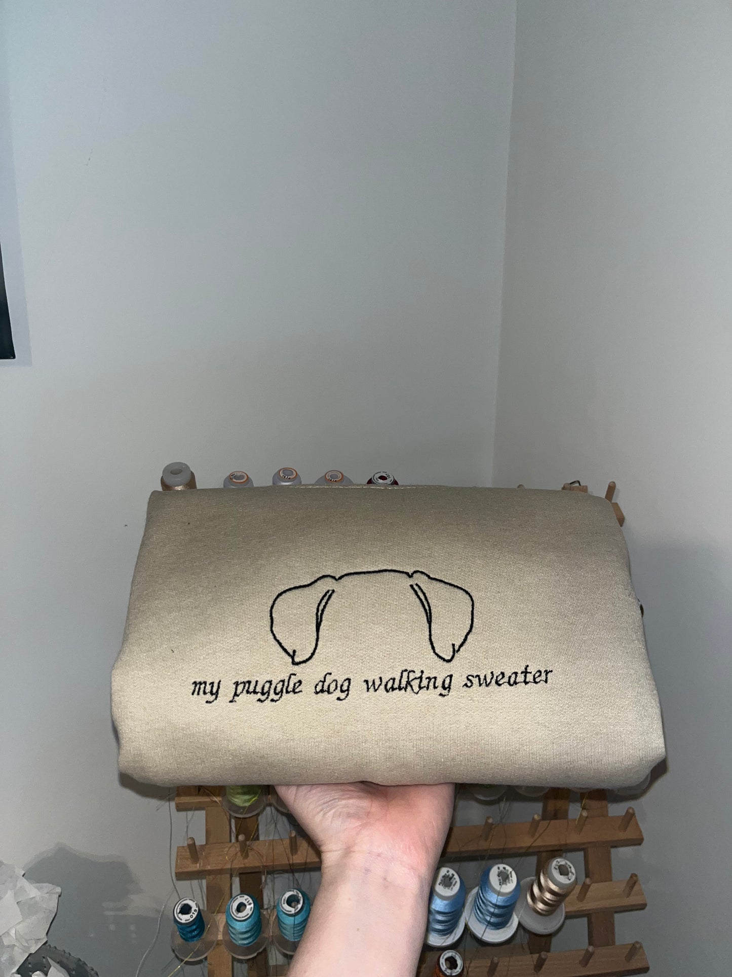 Dog Embroidery Walking (Change Breed) Sweatshirt