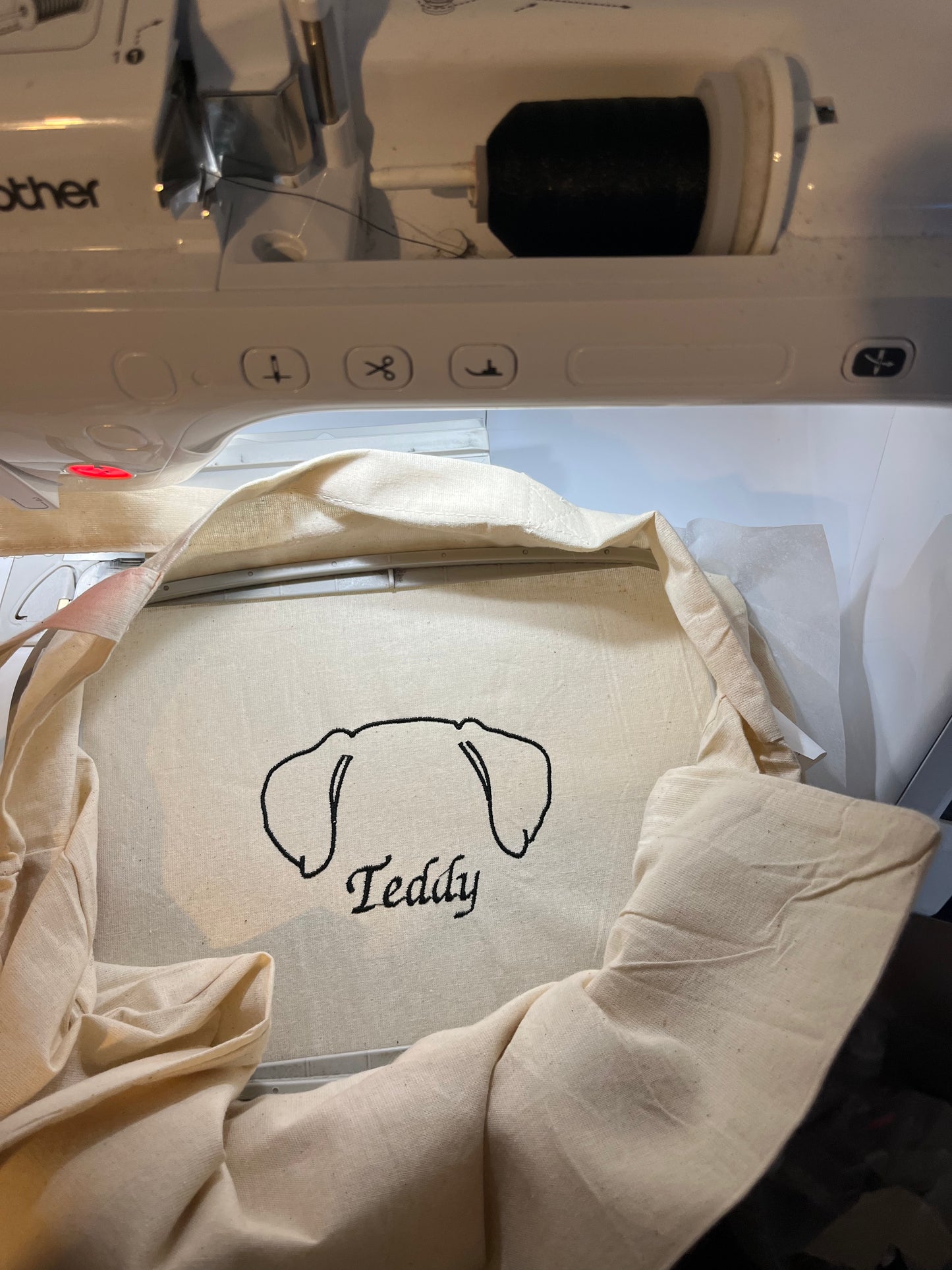 Dog Embroidery (Add Name) (Choose Breed) Tote Bag