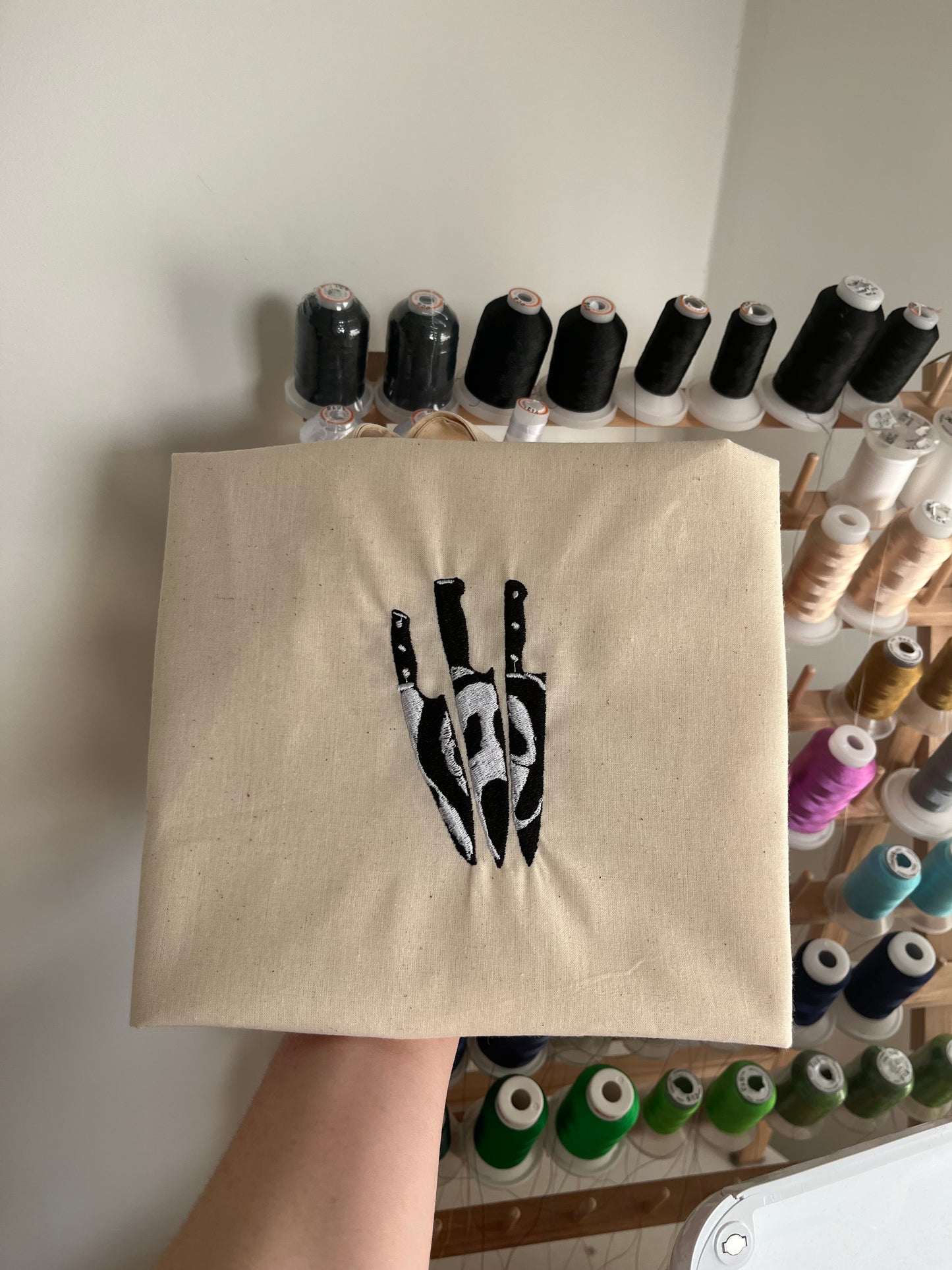Scary Knife Tote Bag