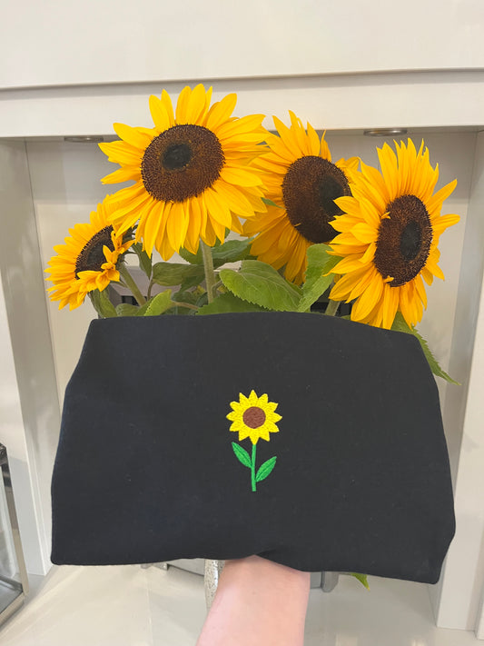 Sunflower Embroidery T-Shirt