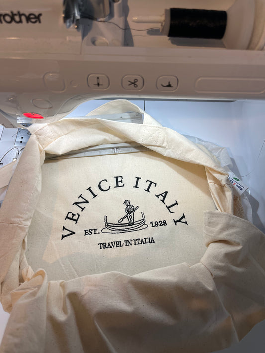 Venice Embroidery Tote Bag