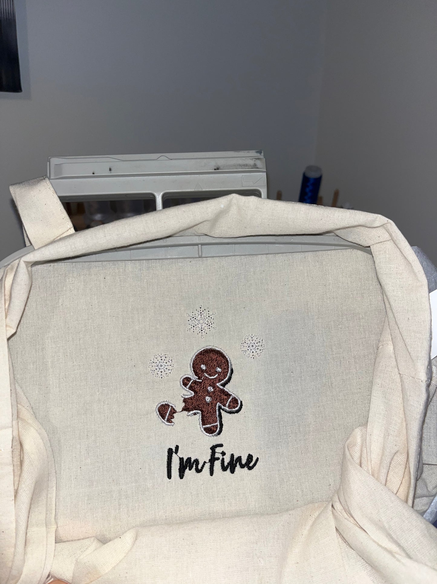 I’m Fine Gingerbread Tote Bag