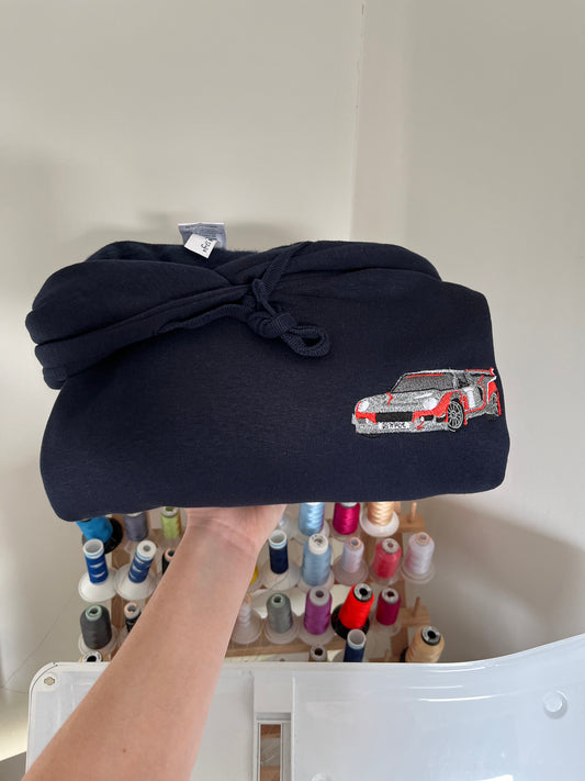 Car Custom Left Chest Embroidery Hoodie