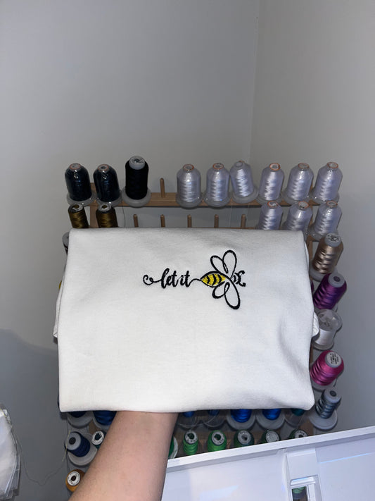 Let It Bee Embroidery T-Shirt